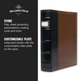 thumbnail image 5 of Bellagio-Italia 3-Ring Office Binder - Brown - Leather - 225-Sheet Storage Capacity - File Storage for Presentations, Documents - Blank Index Plate on Spine for Custom Labeling - 3 Pack, 5 of 7