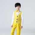 thumbnail image 4 of JAJAHO Boys Suit Shiny Dress Outfit Formal Gentleman Clothes Set Dress Collared Shirt Sequins Waistcoat Suit Pants Bowtie 4PCS Set For 3-16 Years, 4 of 4