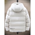 thumbnail image 2 of Men Puffer Jacket Quilted Padded Winter Coat Beige 3XL, 2 of 4