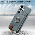 thumbnail image 2 of Funda FOXDOCK para Samsung Galaxy S26 Ultra Diseño con anillo, soporte, almacenamiento y protección RFID-azul, 2 of 6