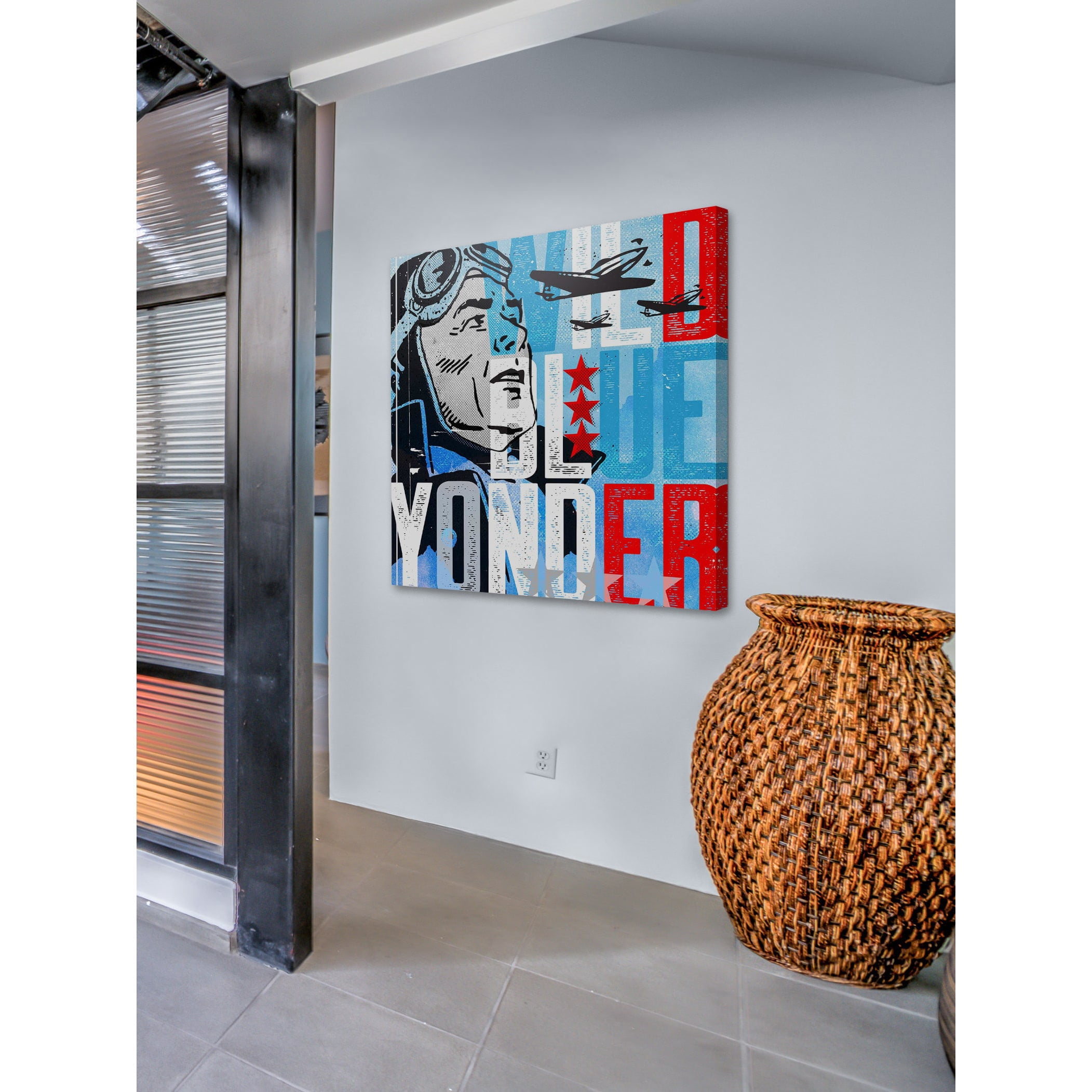 Marmont Hill "Wild Blue Yonder Pilot" by Rick Martin Painting Print on Wrapped Canvas