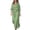 Green, variant on Sngxgn Women's Summer Long Sleeve Dress Crewneck Lace Flowy Tiered Midi Dresses(Beige,L)