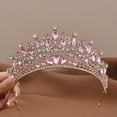 thumbnail image 2 of Yoyauz Women's Gold Crown Crystal Princess Tiara Crystal Queen's Crown Wedding, Bridal Hair Ornament Birthday Prom, Beauty Pageant Party  Barmitzvah Rite of Passage, Photo Props, 2 of 8