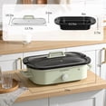 thumbnail image 6 of MAGNIFIQUE 4 Qt Rectangle Manual Slow Cooker with Ceramic Stoneware & Glass Lid,Olive, 6 of 7