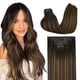 thumbnail image 1 of Extensiones de cabello con clip, cabello humano real, extensiones de cabello humano Remy con clip para mujeres, cabello, 1 of 5