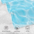 thumbnail image 3 of GZHJMY Light Blue Wave Undertwater Hand Towels for Bathroom 1OO% Washcloth 2 pcs Face Towel 16 x 28 inch, Absorbent Soft & Skin-Friendly, 3 of 6