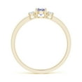 thumbnail image 2 of ANGARA Natural Classic Tanzanite and Diamond Three Stone Engagement Ring in 14K Yellow Gold for Women (Size-4mm) | December Birthstone, Anniversary, Jewelry Gift for Women | Natural Tanzanite Ring, 2 of 10