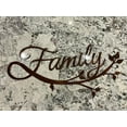 thumbnail image 6 of 12in/18in Family Cursive Word Metal Iron Wall Decor (Black) Bedroom/Living Room/Home Decoration, 6 of 6