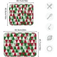 thumbnail image 3 of SKYSONIC Christmas Dish Drying Mat for Kitchen Counter,Snowflake Santa Xmas Tree Ultra Absorbent Reversible Microfiber Dishes Drying Rack Pad Heat-resistant Mats 16x18in, 3 of 7