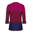 thumbnail image 4 of Utoimkio 3/4 Sleeve Tunic Tops for Women Plus Size V Neck Casual Floral Print Shirts Loose Fit Lightweight Tee Blouses for Women, 4 of 5