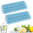 thumbnail image 1 of Bandejas para cubitos de hielo, fácil liberación, para bebidas frías, whisky, cócteles, comida, reutilizables, 2 uds., 1 of 5