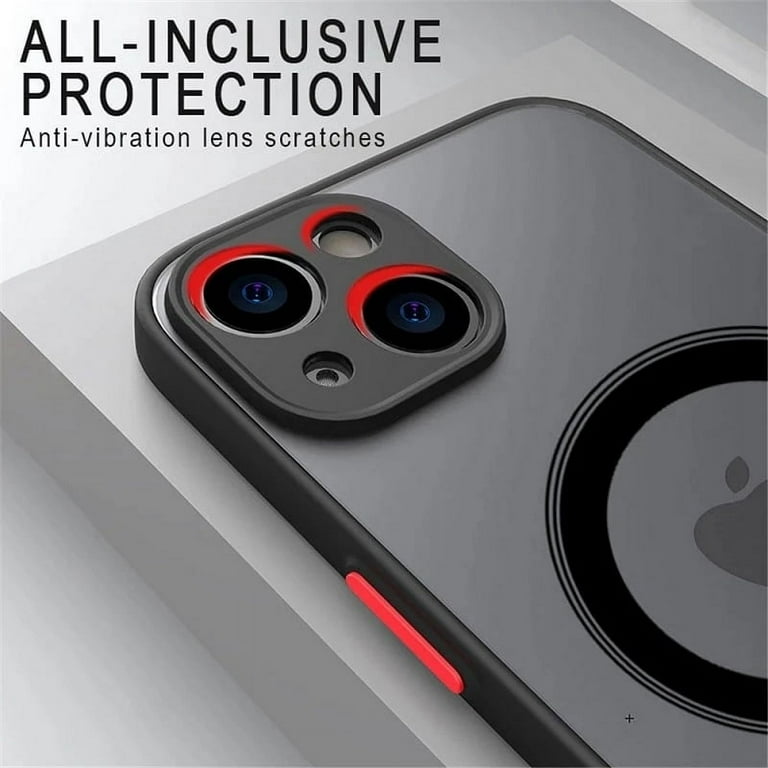 Luxury Matte Armor Magnetic Magsafe Wireless Charge Case For iPhone 16 15  14 13 11 12 Pro Max Mini Plus XS Max XR X Cover funda Black For iPhone XS X 