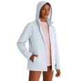 thumbnail image 1 of lcziwo Womens Lightweight Sun Hoodie UPF 50+ Long Sleeve Jacket with Zipper Pockets Breathable Outdoor Workout Rash Guard,Blue,XXL, 1 of 6