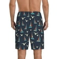 thumbnail image 5 of Cauagu Sailboat And Seagull Print Pajama Bottoms for Men Sleep Pajama Shorts Elastic Waistband Sleep Pajama Short Men's PJ Shorts -4X-Large, 5 of 6