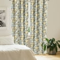 thumbnail image 2 of Botanical Curtains 2 Panels Set, Abstract Autumn Themed Repeating Pattern of Heart Shaped Leaves, Window Drapes for Living Room Bedroom, 56"W X 84"L, Dark Tan and Multicolor, by Ambesonne, 2 of 5