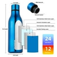 thumbnail image 5 of BJPKPK Insulated Water Bottles, 18 oz Stainless Steel Metal Water Bottle with Strap, BPA Free Leak Proof Thermos, Mugs, Flasks, Reusable Water Bottle for Sports & Travel, Shining Blue, 5 of 6