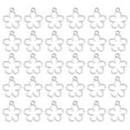 thumbnail image 1 of Uxcell 30Pcs Aleación de Pendientes de Bisel Abierto, Colgante de Marco Hueco de Flor, Plata Brillante, 1 of 6