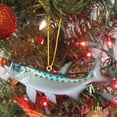 thumbnail image 3 of Realistic Tarpon Fish Christmas Tree Ornament Xmas Gift Topper Coastal Holiday Decor, 3 of 4