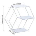 thumbnail image 2 of Estante de pared de rejilla hexagonal de hierro Combinación de arte Colgantes Decoración de pared para sala de estar Dormitorio Eigraketly  HA5248-01B, 2 of 6