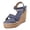 Blue, variant on Womens Espadrilles Wedge Sandals Platform High Heels Adjustable Ankle Strap Open Shoes Toe Buckle Thick Soled Sandals Blue 5