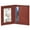Burgundy, variant on Men's Genuine Leather Bifold ID-Credit Card Money Holder Wallet By Leatherboss