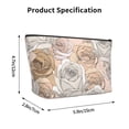 thumbnail image 5 of ZNDUO Travel Makeup Bag for Women Vintage Rose Floral Texture Toiletry Bag, Multifunctional Storage Bag Cosmetic Bag Make Up Organizer, 5 of 7