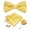 Bright Yellow, variant on Men's Royal Blue Paisley Pre-Tied Bow Tie 4-Piece Gift Set with Pocket Square, Cufflinks & Lapel Pin