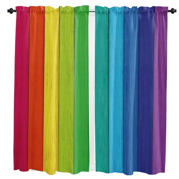 Vintage Wood Grain Curtains For Living Room Kitchen Curtain Bedroom Decorative Window Treatments Home Drapes