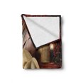 thumbnail image 2 of Western Soft Flannel Fleece Throw Blanket, American West Rodeo Elements with Antique Supplies Retro Artwork Photo, Cozy Plush for Indoor and Outdoor Use, 50" x 70", Brown Beige, by Ambesonne, 2 of 6
