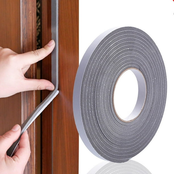Cinta de sellado de espuma de 2 , tirarere de espuma de densidad gruesa, puerta autoadhesiva, burletes, aislamiento, espuma, sello de ventana, 5 mm gris perfecl Tira de sellado de espuma