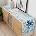thumbnail image 4 of Octopus Table Runner - 36 Inch Long, Kitchen Dining Table Runner Dresser Scarves, Blue Coastal Starfish Ocean Coral Nautical Farmhouse Decor for Coffee Tables Wedding Party Banquet, 4 of 8