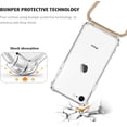 thumbnail image 5 of Crossbody Case for iPhone SE 3/2 (2022/2020),Crossbody Case for iPhone 7/8 [ with Adjustable Lanyard ] Clear Soft TPU Shockproof Phone Case for Women Girls - Beige, 5 of 13