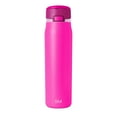 thumbnail image 1 of Botella de agua Simple y moderna con asa y pajita cubierta | Botellas de acero inoxidable aisladas aptas para portavasos de 30 oz para viajes, deportes y escuela | Vibraciones de frambuesa, 1 of 8