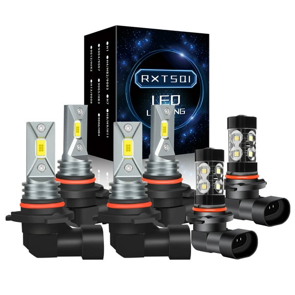 For GMC Canyon 2004-2012 6x White 9005 9006 LED Headlight 9145 Fog Bulbs