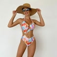 thumbnail image 2 of SWSMCLT Women's Halter High Waisted Slimming Cheeky Summer Sexy Swimsuit Beach Bathing Suit One Piece Swimsuit Orange 12, 2 of 4