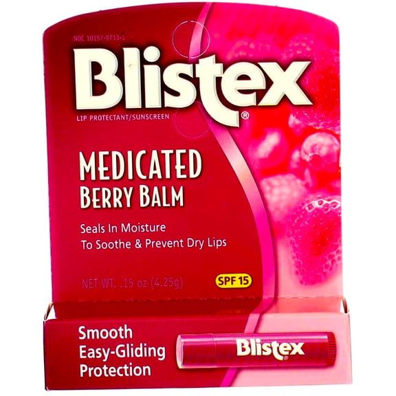 24 Pack - Blistex Medicated Berry Balm SPF 15 0.15 oz Each