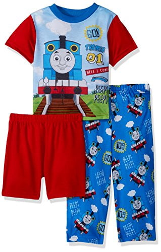 Thomas the Train Toddler Boys' Choo 3-Piece Pajama Set, Choo Choo Blue ...