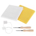 thumbnail image 4 of For 2PCS 50x50cm Linen Fabric White Yellow Linen Cloth Handmade DIY Curtains Handbag Cloth, 4 of 7