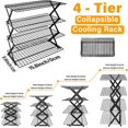 thumbnail image 2 of 4 Tier Collapsible Cooling Rack, 3 Adjustable Setting Design Wire Baking Rack Stackable Cookies Bread Cooling Racks for Cooking and Baking, Roasting, Drying, Bakers, 2 of 8