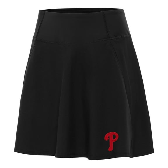 Women's Antigua Black Philadelphia Phillies Chip Skort