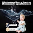 thumbnail image 7 of Kitchen Faucet Water Filter Purifier | Rotatable 360° Stainless Steel | 3-Mode Spray Bubble Shower Double-Blade | Silver Gray Black | Fits Aerator Faucets | Easy Install | Removes Rust Sediment, 7 of 7