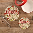 thumbnail image 2 of SKYSONIC Love Summer Flower Pot Holders Trivets, 2 Pcs Heat Resistant Trivets,Wild Floral Cotton Thread Weave Mats for Hot Pads Pans Pot Bowl Teapot for Kitchen Decor, 2 of 7