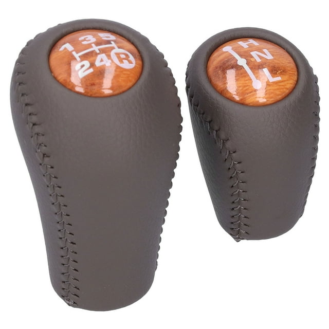 Stick, 5 Speed Durable 2Pcs Manual Transmission Knob Knob For Manual For Car Brown,Black