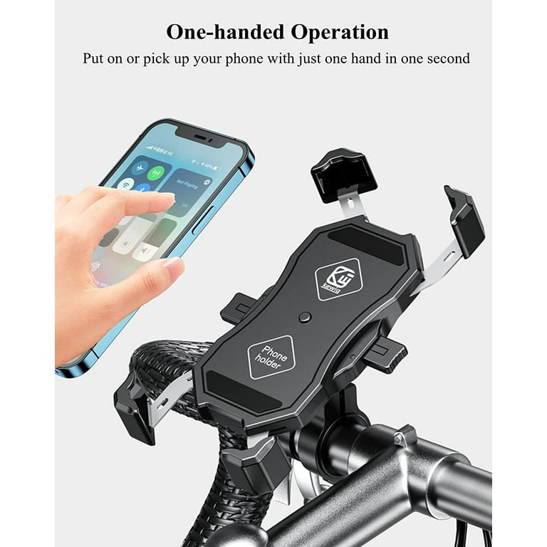 BRCOVAN Motorcycle Phone Mount, One-Touch Auto Lock Bike Phone