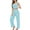 Blue, variant on Two Piece Outfits for Women, Solid Color Casual Top and Pants, Simple Everyday Matching Set, Blue - S