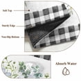 thumbnail image 6 of Daisy Entryway Rug 2'x3'&nbsp; Non Slip Front Door Mats, Spring Floral Black Plaid Eucalyptus Leaves Entrance Rugs Indoor Outdoor Carpet, Washable Floor Mats Small Area Rug for Bedroom Kitchen, 6 of 8