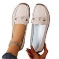 thumbnail image 3 of YOUYEDIAN Flat Shoes for Women Spring Fall Dress Loafers Slip on Non Slip Comfy Walking Shoes Office Closed Toe Orthopedic Shoes (Beige), 3 of 8