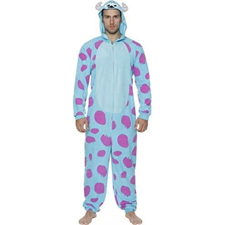 Disney Monsters Inc. Men's Sulley Plus size Cos Play One Piece Pajama Union Suit, Size: 4X