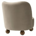 thumbnail image 6 of Accent Chair, Walnut Brown, Velvet, Living Room Lounge Cafe Lobby Hospitality Restaurant, Modern Contemporary, HB37369, 6 of 9