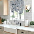 thumbnail image 5 of Blue Seaports Balloon Curtains for Windows, Bedroom Curtains 54 Inch Length, Vintage Ocean Anchor Shark Farmhouse Wood Tie Up Curtains Panels Thermal Insulated Bathroom Curtains Window 42"x54", 5 of 8
